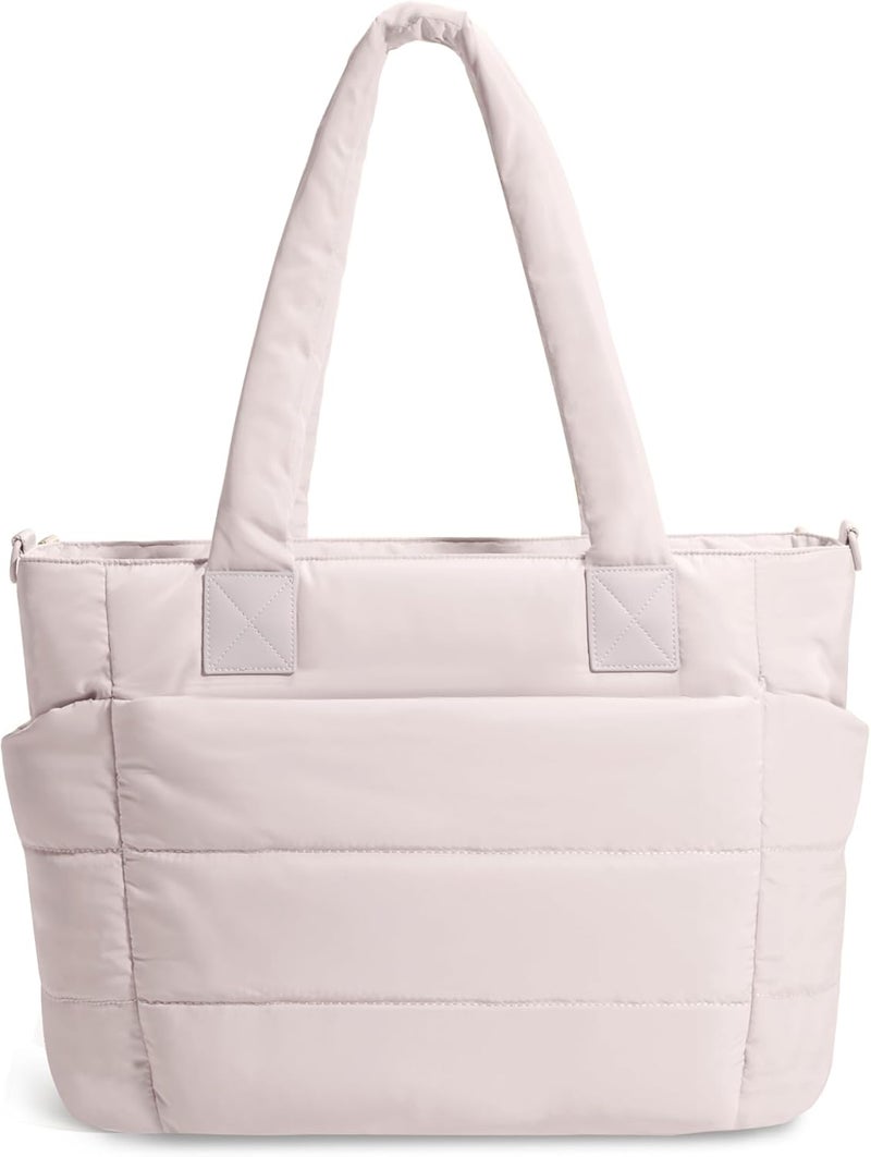 GASSDA Tote Bag for Women Puffer Tote Bag Large Nurse Bags Shoulder Handbag with Zipper for Work Travel - Image 1